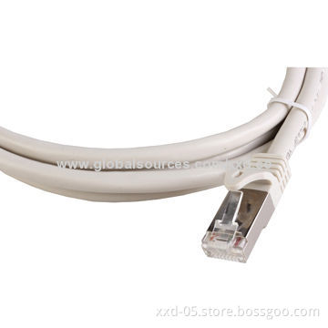 High-quality FTP Cat5e Patch Cord with HDPE Insulation, Available in Light Gray ColorNew